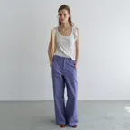 COTTON WIDE PANTS_LAVENDER