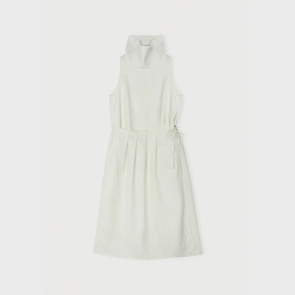 HIGH NECK STRAP DRESS (IVORY)