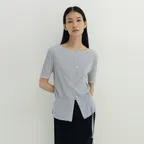 썸 플리츠 하프 가디건_2color
