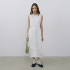 STRING VOLUME DRESS, IVORY