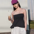 Soft Shirring 2-Way Mini_Charcoal