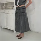 Plain band skirt_check