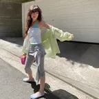 SHEER TENCEL SHIRT (LIME)