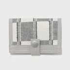TCM check button card wallet (grey)