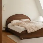 [7/8 29LIVE] 누브 월넛 호두나무 원목 침대 프레임