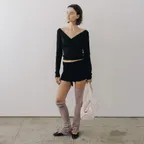 Eyelet Shorts, Black
