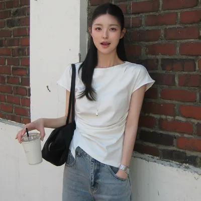 [장다연 PICK] LOND WAIST TUCK BLOUSE (Z-BL-4225)