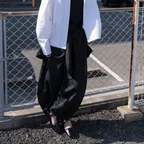 volume balloon pants (black)
