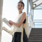 moss short vest (yellow)