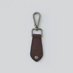 Brom Carabiner Leather Keyring (Dark Brown)