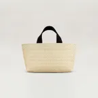 [인플루언서 PICK] RATTAN FLAT TOTE MEDIUM BEIGE 라탄 플랫 토트 미디엄 베이지