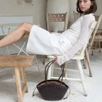 TWIG BASKET SHOULDER BAG (DRIED BROWN)