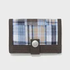 TCM check button card wallet (brown)