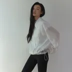 SUMMER SHEER PACKABLE BLOUSON (WHITE)