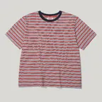 RC RUSTY STRIPE CROP T-SHIRT_RED/MELANGE