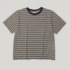 RC RUSTY STRIPE CROP T-SHIRT_BEIGE/GREY