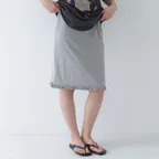 Frill Midi Skirt - Gray