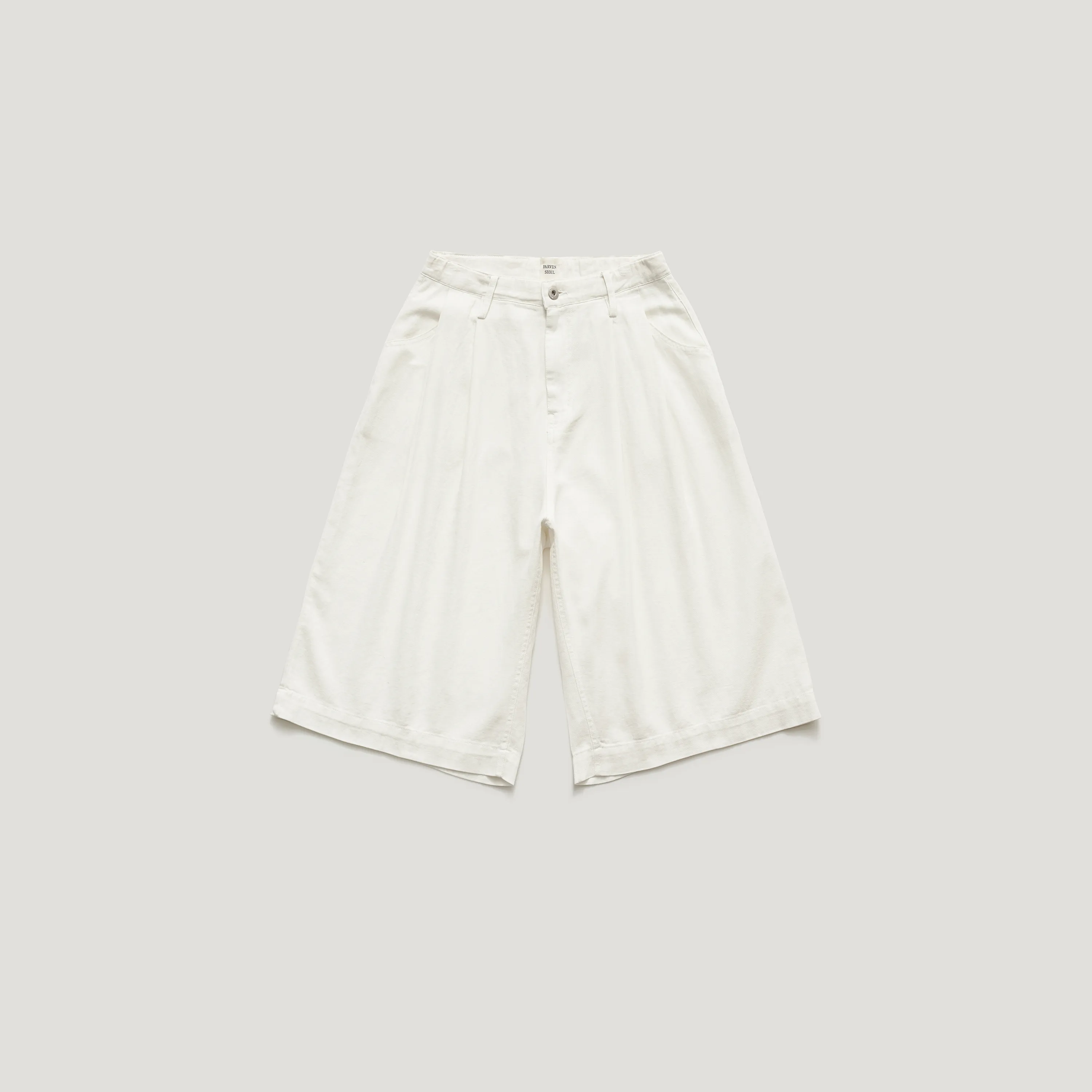 [7th reorder 6/7 PM14:35 open] ERIT LINEN BERMUDA PANTS_IVORY