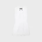 (W) SLEEVELESS SLIM-FIT DRESS (WHITE)