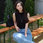 [수정 PICK] Wholegarment loose-high neck sleeveless knit Black [N6PSKT04]