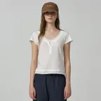 Noah Slim Layered Tee_White