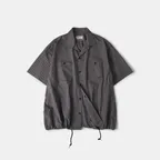 Open Collar Check Shirts (Charcoal)