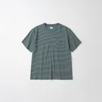 Vintage Stripe S/S Pocket Tee (D.Green Stripe)