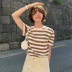 TWIN  STRIPED T-SHIRT_Pink