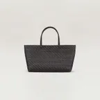 [인플루언서 PICK] RATTAN FLAT TOTE SMALL DARK BROWN 라탄 플랫 토트 스몰 다크 브라운