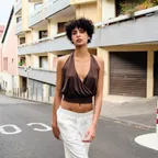 Vela bow top (Brown)