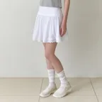 Berries lace mini skirt (white)