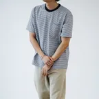 WASHED BORDER S/S T-SHIRT [FROST]