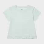RUFFLE WASHED T-SHIRT IN MINT