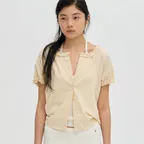 FRILL BLOUSE (BUTTER)