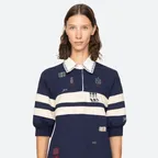 (W) CLAIRA EMB RUGBY SHIRT (D1) (MULTI)