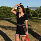 테리 크롭 반팔 티셔츠 (3color)