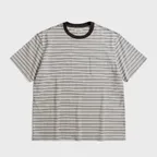 W25 STRIPED POCKET TEE (brown)
