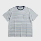 W25 STRIPED POCKET TEE (blue)
