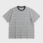 W25 STRIPED POCKET TEE (navy)