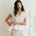 Passage Shirring Blouse_white