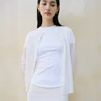 Summer Round Neck Knit Cardigan_Ivory