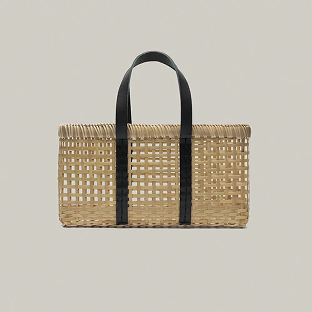 Jane Basket Bag (Black Strap)
