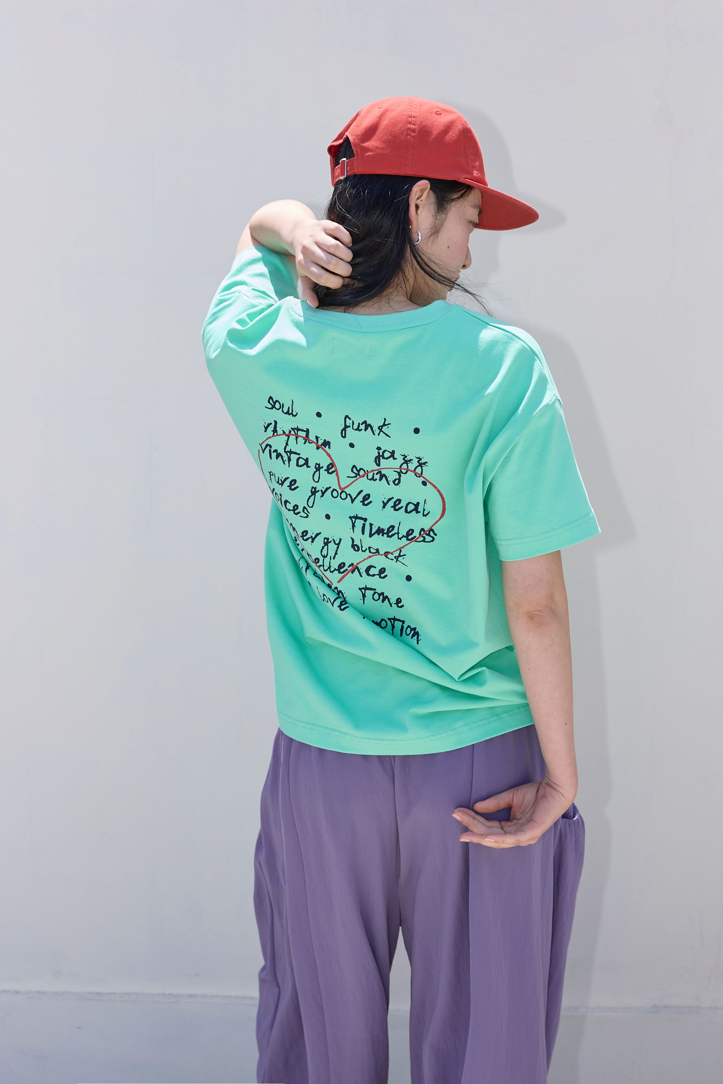 BUTTON DETAIL SHIRRING PANTS - 3 COLORS PURPLE