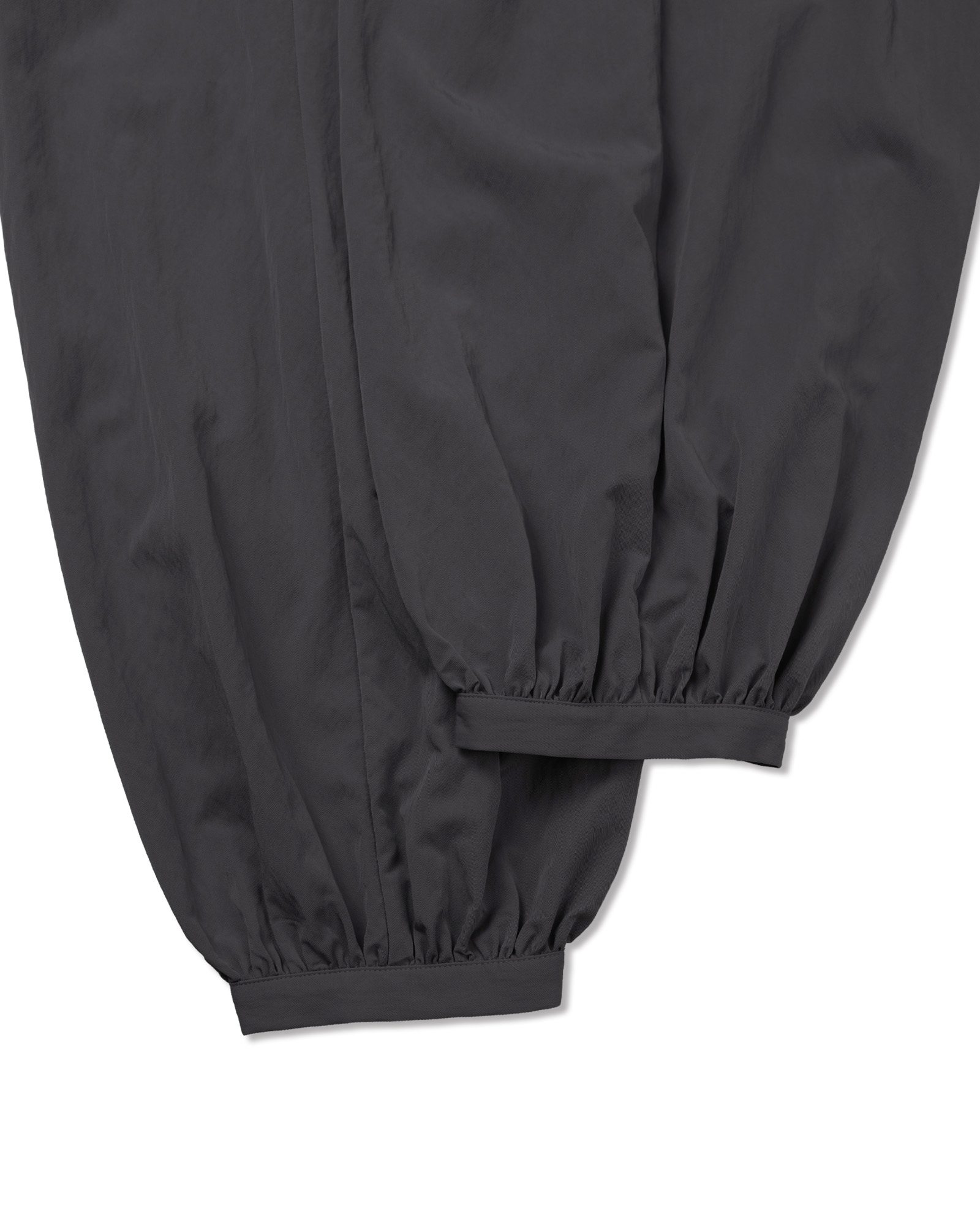 BUTTON DETAIL SHIRRING PANTS - 3 COLORS CHARCOAL