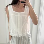[단독] HYLLI VINTAGE SLEEVELESS_IVORY