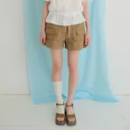 moui Cargo pocket shorts (BEIGE)