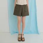 moui Cargo pocket shorts (KHAKI)