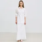 embroidered apron (white)