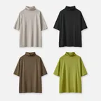 Cotton Silk Half Mock Neck (4 Color)