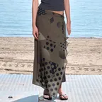 Button Wrap Scarf, Basalt